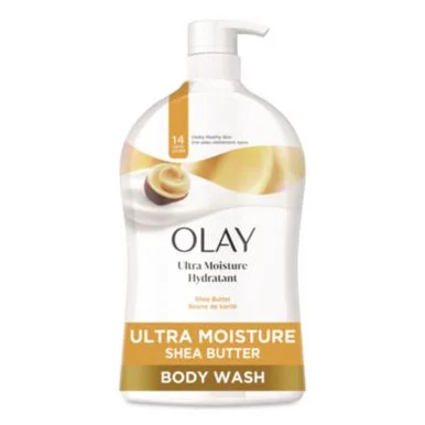 Procter & Gamble 97494 Ultra Moisture Body Wash, Shea Butter Scent, 33 Oz Pump Bottle