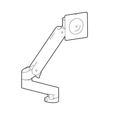 Ergotron Mounting Arm for Monitor, Mounting Collar, Mounting Pole, Display Screen, LCD Display, Monitor Mount - Dark Gray (98-734-293)