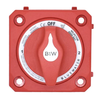 Bluewater 9800-007-10 Off/1/2/both Battery Switch - Panel Mount - Red