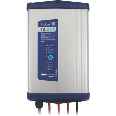Scandvik 99225 Prolite Series Dolphin Battery Charger - 12v, 25a, 110/220vac - 3 Outputs