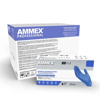 Ammex Nitrile Powder-Free Exam Gloves (acnpf48100ct)