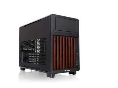 Thermaltake CA11L00S1NNWS TR200 WS Micro-ATX/ITX Chassis with Wood Trim - Black