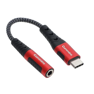 Cummins CMN35453 Aux Female To Usb-c Audio Adapter Cable 5in - 3.5mm Aux To Usb-c Premium Braided Durable Aluminum Connectors Compact Design