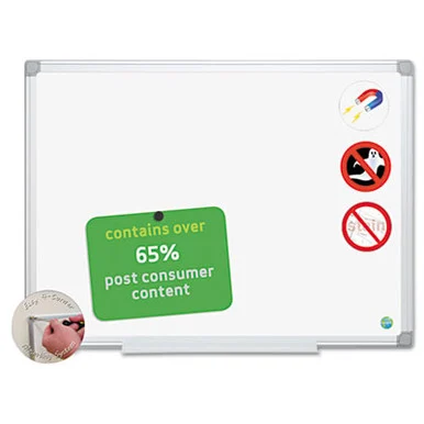 Bi-Silque Visual Communication CR1220030 Earth Ceramic Dry Erase Board, 48x72, Aluminum Frame