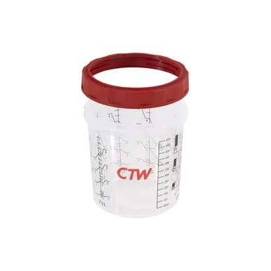 Ctw International CS125-180 Ctw Hc-850 850ml Hard Cup & Collar For The Ctw Disposable Paint Cup System