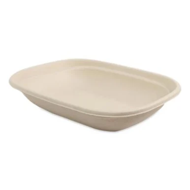 World Centric CTSC20LLF Laminated Fiber Containers, 20 Oz, 6.7 X 8.7 X 1.7, Natural, Sugarcane Fiber, 400/carton