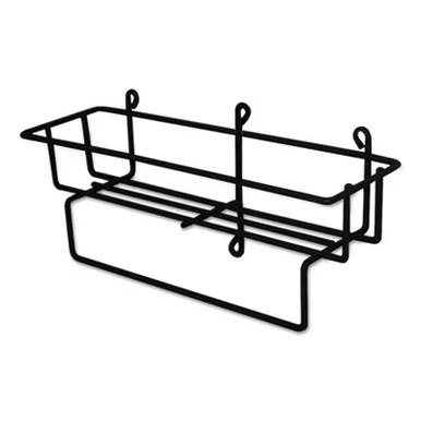 Johnson Diversey D3191762 Wall-mount Wire Basket For 5 L Rtd Cleaning Solution Bottles, 20" X 26" X 13.3" To 14", Black, 12/carton