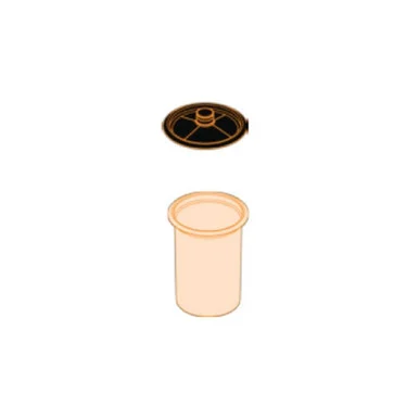 Itw Devilbiss DEV-DPV-09-125-K50 9oz/265ml Cup, 125 Micron Lid, Kit 50