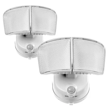Home Zone Security ES06572G Motion Sensor Flood Lights - 2 Pack