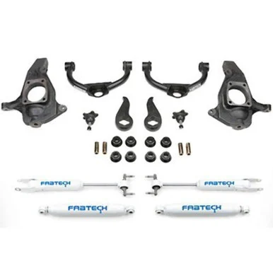 Fabtech 3.5" GM SYSTEM W/ PERF SHOCKS 11 C/K2500HD/3500 EXC STD CAB FTS21108 - fabtech motorsports