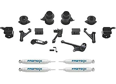 Fabtech 5" BASIC KIT W/ PERF SHKS FTS23053 - fabtech motorsports