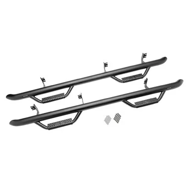 Fab Fours GM24Q62601 Black Steel Elite Front Bumper with Sensors for 2024 GMC HD