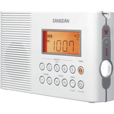 Sangean H201 AM/FM Weather Alert Waterproof Shower Radio