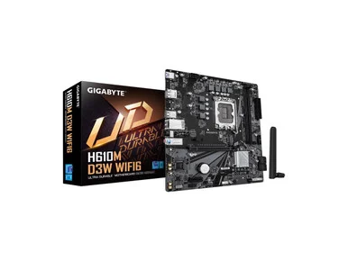 GIGABYTE Ultra Durable H610M D3W WIFI6 Desktop Motherboard - Intel H610 Chipset - Socket LGA-1700 - Micro ATX (h610md3wwifi6)