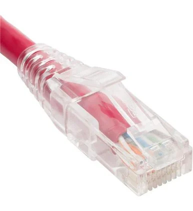 ICC ICCICPCST05RD Cat6 5 Ft Ethernet Patch Cable With Clear Boot Red