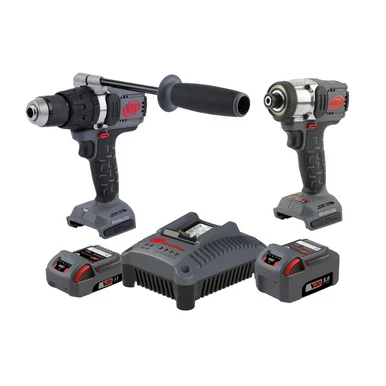 Ingersoll Rand IQV20-2DW 20v Cordless Combo Tool Kit, D5241 1/2 Inch Hammer Drill, W3111 1/4 Inch Impact Driver