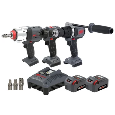 Ingersoll Rand IQV20-3D2WDXS 20v Cordless Combo Tool Kit, D3411 1/4 Inch Screwdriver, D5241 1/2 Inch Hammer Drill, W7153 Dxs Impact