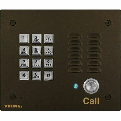 Viking K-1700-BN-IPEWP Voip Oil Rubbed Bronze Vandal Resistant Entry Phone With Keypad And Built-in Entry System Flush Mount With The Included Rough-in Box Or Surface Mount With An Optional Ve-6x7 Wit