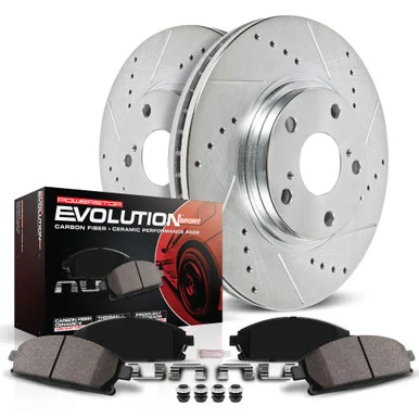 PowerStop K699 Front Brake Pad And Drilled And Slotted Rotor Kit