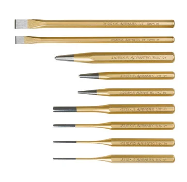 Knipex KNT-9R400009 9 Pc Punch And Chisel Set