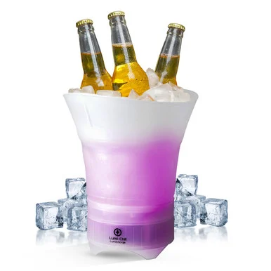 Lumicharge Lumi-Chill Collapsible Ice Bucket with Bluetooth Speaker