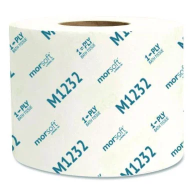 Morcon M1232 Morsoft Controlled Bath Tissue, Septic Safe, 1-ply, White, 1,200 Sheets/roll, 48 Rolls/carton