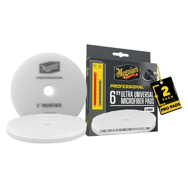 Meguiars M6MFP2 Meguiar's Professional 6" Ultra Universal Microfiber Pads *2-pack