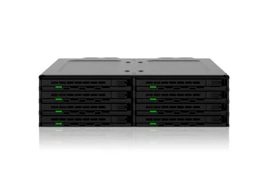 Icy Dock ExpressCage MB038SP-B Drive Enclosure for 5.25" SATA/600, 12Gb/s SAS Rack-mountable - Black