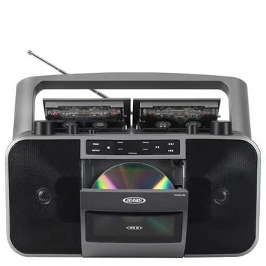 Jensen MCR-1500 Portable Stereo CD Player Dual Cassette