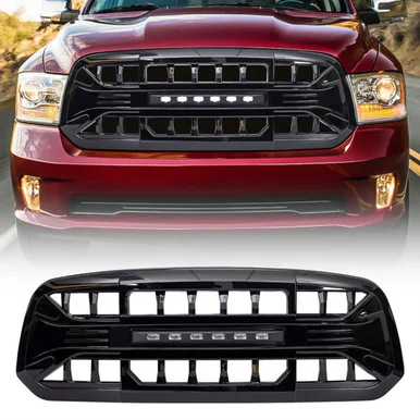 American Modified AMDEBA00151 Armor Front Grille With Off-Road Lights for Dodge Ram 1500