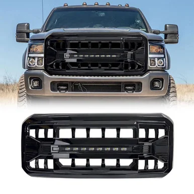 American Modified AMFMFA00118 Armor Front Grille With Off Road Lights for Ford Super Duty