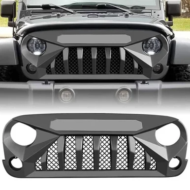 American Modified AMJPAA00113 Gladiator Vader Grille for Jeep Wrangler JK 2007-18 - Matte Black
