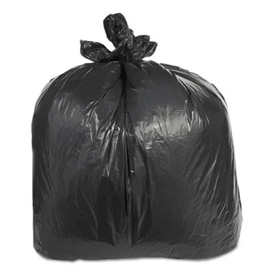 Trinity Packaging Corp ML3858XH Low-density Can Liners, 60 Gal, 2.4 Mil, 38" X 58", Black, Flat Pack, 100/carton