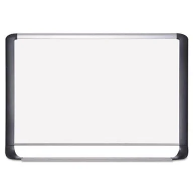 Mastervision Black Series - 70.87" Width X 47.24" Height - White Lacquered Steel Surface - Black Aluminum Frame - Film - Wall Mount - 1 Each (mvi270201)
