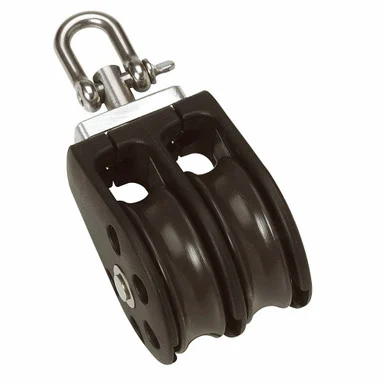 Barton Marine N02230 Barton Size 2 35mm Plain Bearing Pulley Block Double W/swivel