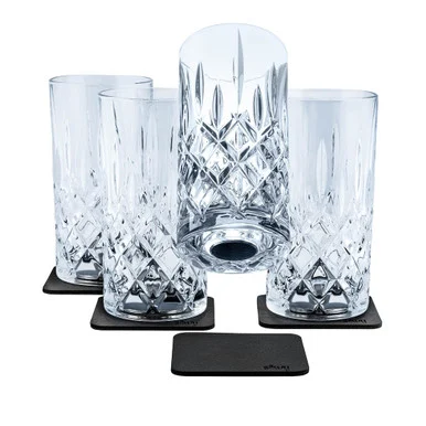 Silwy NMLO3004 Magnetic Crystal Long Drink Glasses