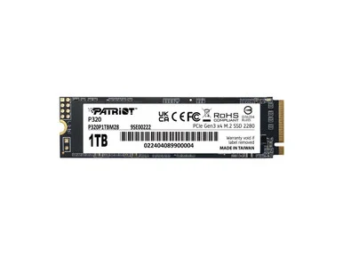 Patriot P320P1TBM28 P320 Series 1TB M.2 NVMe PCIe Gen3 SSD