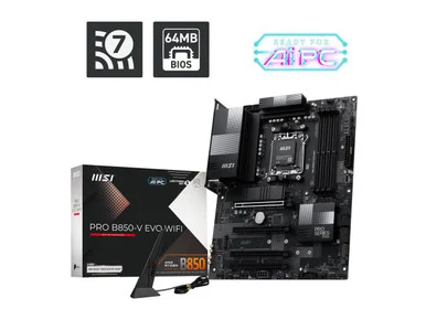 MSI PROB850VEVOWIFI Pro B850-V EVO WiFi ATX Motherboard - AM5 DDR5