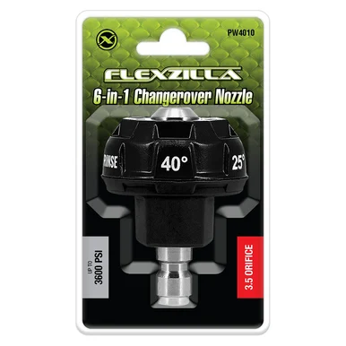 Flexzilla PW4010 Quick-connect 6-in-1 Changeover Nozzle, 1/4"