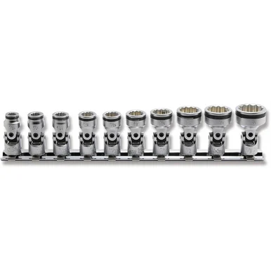 Koken Usa RS2446A/10 Ko-ken Usa 1/4" Sq. Drive Sae Universal 12-point Nut Grip 10 Piece Socket Set RS2446A/10