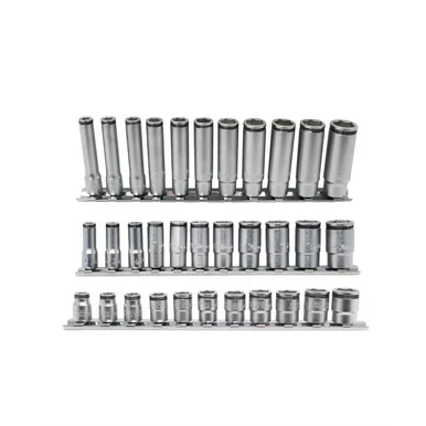 Koken Usa RS250/3 Ko-ken Usa 1/4" Nut Grip Bundle With Short, Semi-deep, And Deep 11 Piece Socket Sets RS250/3