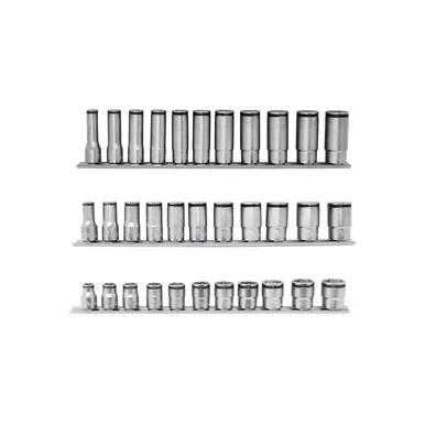 Koken Usa RS350/3 Ko-ken Usa 3/8" Nut Grip Bundle With Short, Semi-deep, And Deep 11 Piece Socket Sets RS350/3