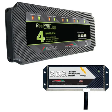 Dual Pro RS4/BOS12V2 Rs4 4 Bank Battery Charger W/2 Bank B.o.s. RS4/BOS12V2