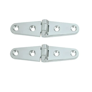 Whitecap S-0604 Strap Hinge - Cp/brass - 4" X 1" - Pair