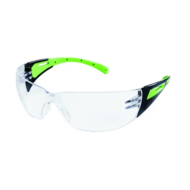 Sellstrom S71100 Safety Glasses - Xm300 Series - Clear Lens - Black/green Frame - Hard Coated