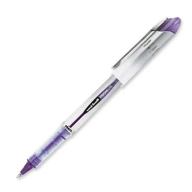 Uni-ball Vision Elite Rollerball Pen - Bold Pen Point Type - 0.8 Mm Pen Point Size - Purple Ink - Light Gray Barrel - 1 Each (SAN69025)