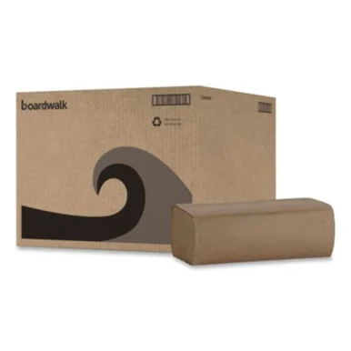 Boardwalk SF4000K Folded Paper Towels, 1-ply, 9 X 9.5, Kraft, 250/pack, 16 Packs/carton