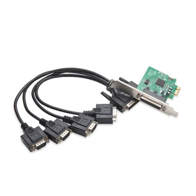 Syba Multimedia 4 Serial Ports Pci-e X1 Controller Card - Pci Express X1 - 4 X Db-9 Rs-232 Serial Via Cable - Plug-in Card (si-pex15038)