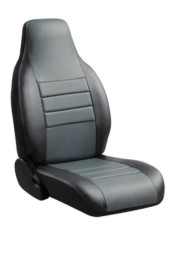 Fia SL6296 GRAY Leatherette Rear Split Seat Cover 40/60 - Black/Gray SL6296 GRAY