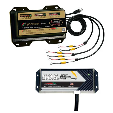 Dual Pro SS3/BOS12V2 Ss3 3 Bank Battery Charger W/2 Bank B.o.s. SS3/BOS12V2